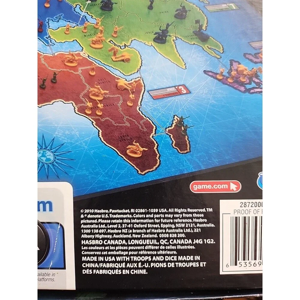 Risk The Game Of Global Domination Board Game 2010 Hasbro Strategy Complete